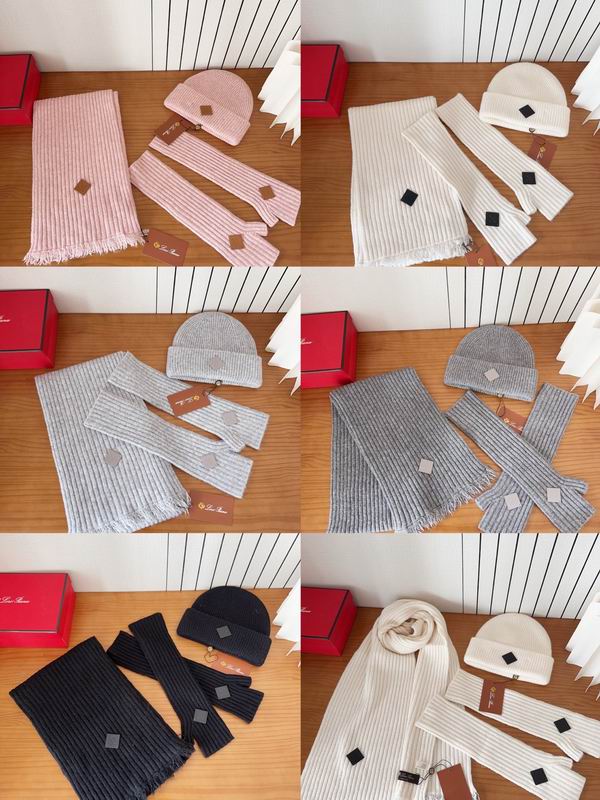 Loro Piana Scarf Hat Gloves dx18